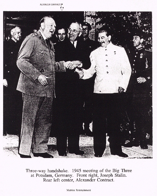 Alexander Contract at Conference with Stalin